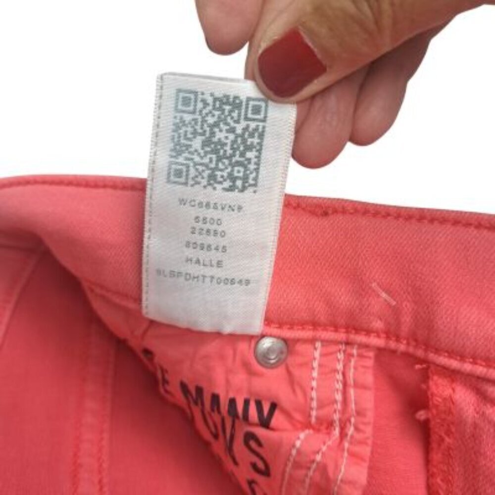 True Religion Halle Mid Rise Super Skinny Coral Denim Jeans - Picture 11 of 11